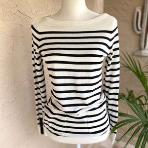 LOFT sweater With striped and pocket long sleeves